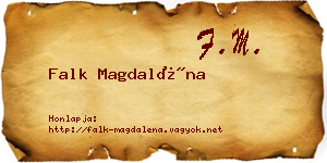 Falk Magdaléna névjegykártya